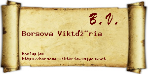Borsova Viktória névjegykártya